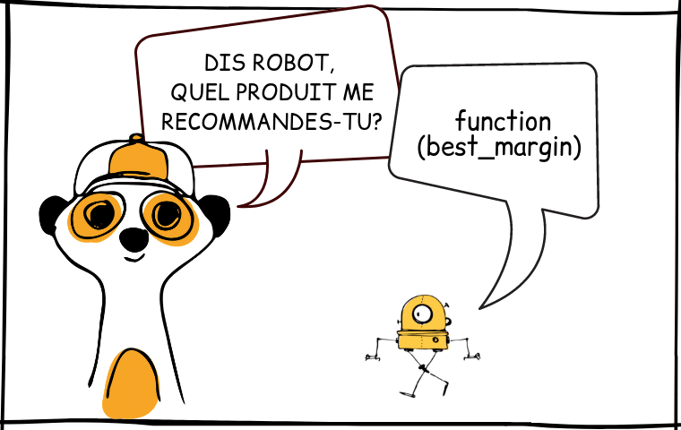 Site web - Cartoon - Recommandation produits