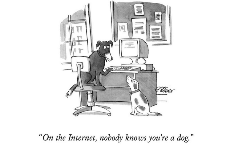 On the internet nobody knows you are a dog - Steiner