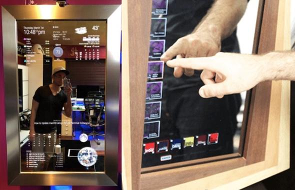 Le miroir connecté chez Suricats Consulting, un pont digital entre personnes et compétences Exemples de miroirs connectés