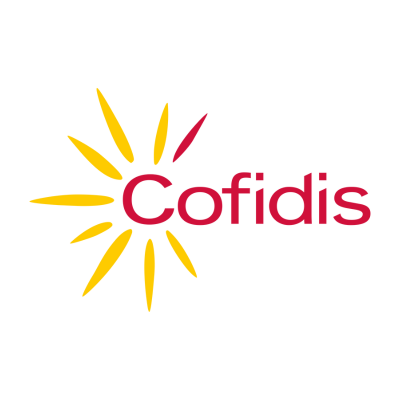Logo Cofidis sur fond.