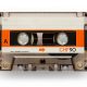 Old good audio casette isolated on white with soft shadow + clipping path